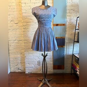 Free People Rose Garden Eyelet Mini Dress Size 6